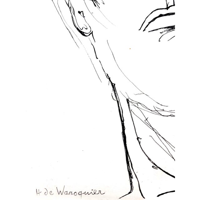 Henry de Waroquier - Portrait - Original Etching Paris, Le Gerbier, 1946 Edition of 340 Henry de Waroquier (1881-1970)...