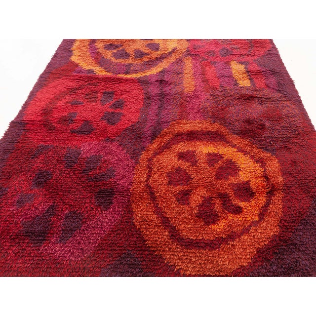 1970s Doris Leslie Blau Vintage Swedish Rya Rug For Sale - Image 5 of 9