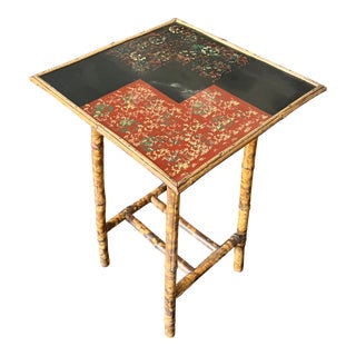 19th Century English Bamboo Side Table For Sale