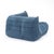 Ligne Roset Ligne Roset Togo Corner Chair & Ottoman Set in Adriatic Blue Corduroy For Sale - Image 4 of 17