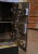 19th Century French Iron Combination Safe on Painted Wood Stand For Sale - Image 9 of 12