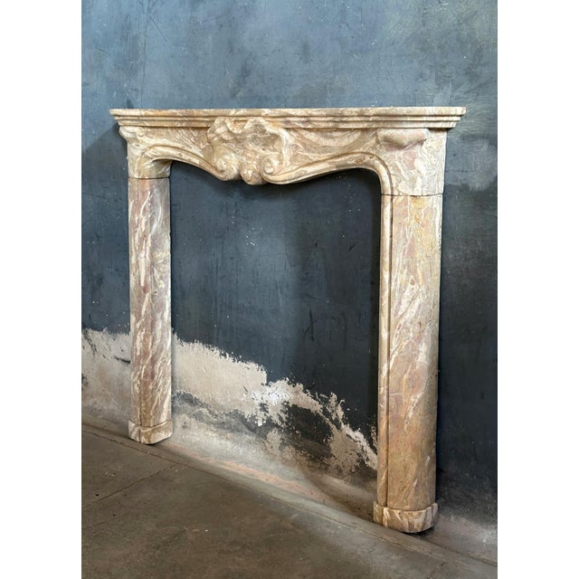 Louis XV Sarrancolin Framboise Marble Mantle For Sale - Image 6 of 11