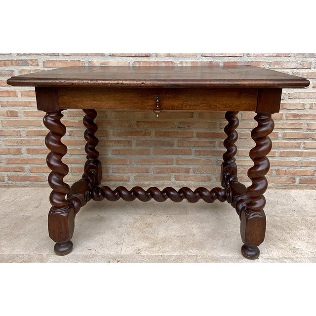 Antique French Walnut Worktable For Sale - Image 15 of 15