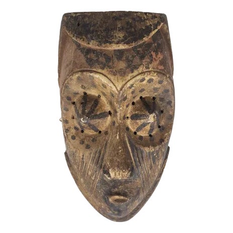African Mask Kuba Babuka in Wood and Pigments, 20th Century For Sale