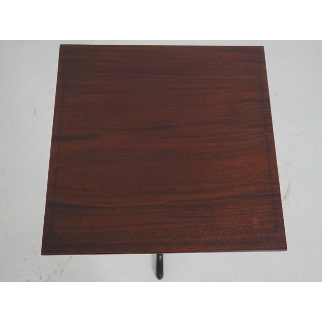 1930s Nathan Margolis Mahogany Tilt Top Pedestal Table For Sale - Image 5 of 17