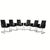 Black Leather and Metal Cantilever Chairs from KFF, Set of 6 For Sale - Image 14 of 14