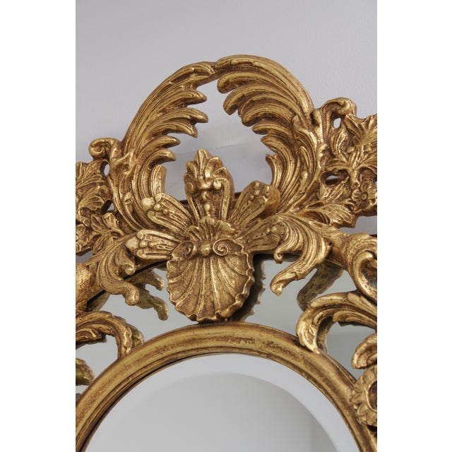 Friedman Brothers Gold Frame Beveled Glass Mirror For Sale - Image 9 of 15