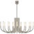Rousseau Large Oval Chandelier in Polished Nickel with Etched Crystal Designer: Kelly Wearstler Fixture Height: 22" Min....