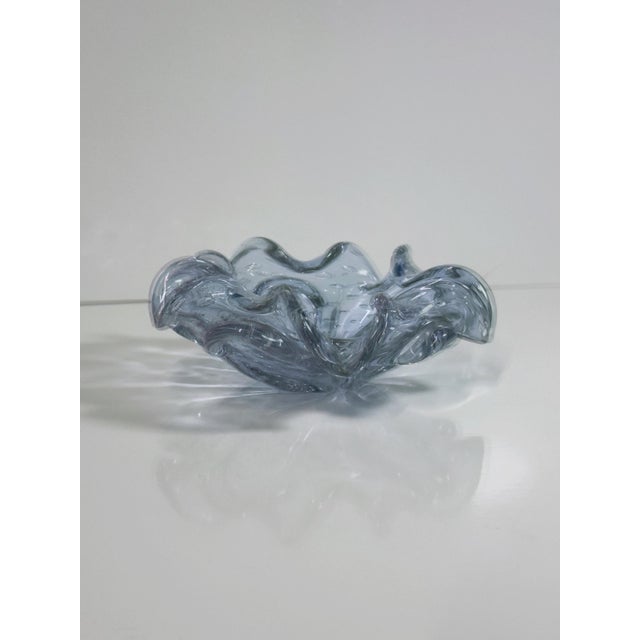 Blue Alexandrite Murano Bullicante Bubbles Ashtray, 1950s For Sale - Image 8 of 10