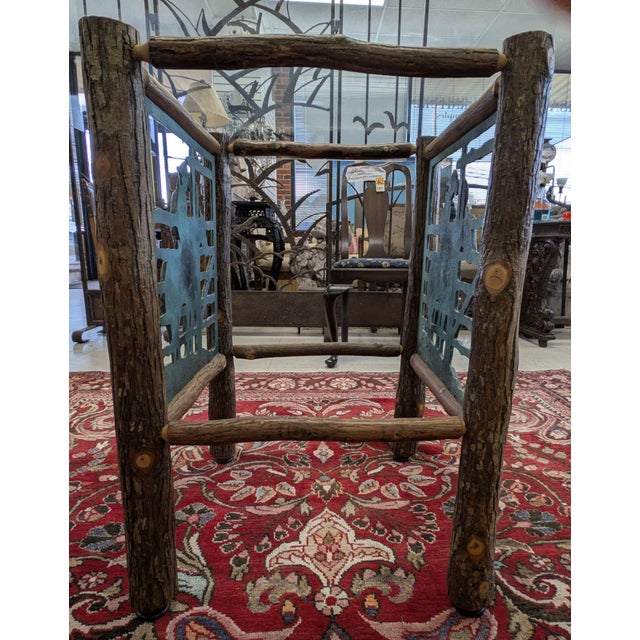 Vintage Mortensen Designs, Inc “The Rainbow Collection” Hickory & Glass Dining Table W/4 Chairs For Sale - Image 15 of 18
