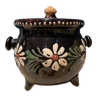 Floral Motif Ceramic Pottery For Sale