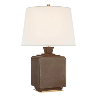 Thomas O'Brien by Visual Comfort Signature Meurice 27" Table Lamp in Positano Sand with Linen Shade For Sale