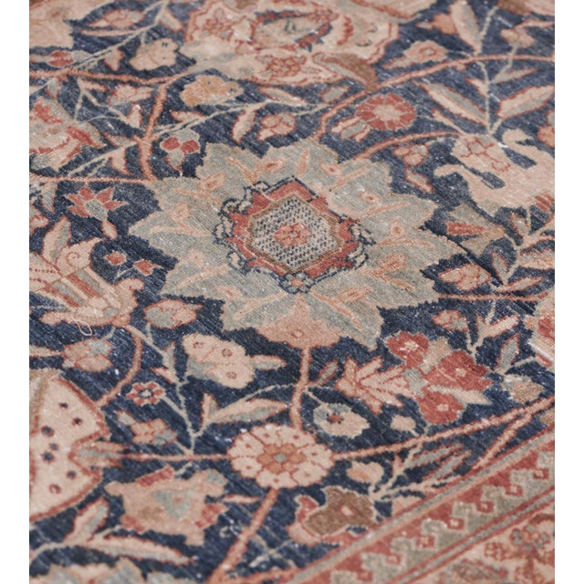 Folk Art Doris Leslie Blau Tabriz Antique Allover Soft Beige Hand-Knotted Rug - c. 1900 For Sale - Image 3 of 7