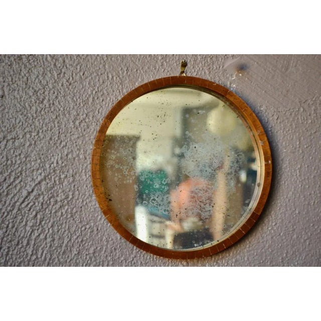 Italian Round Mirror Vitange, 1960s For Sale - Image 6 of 6