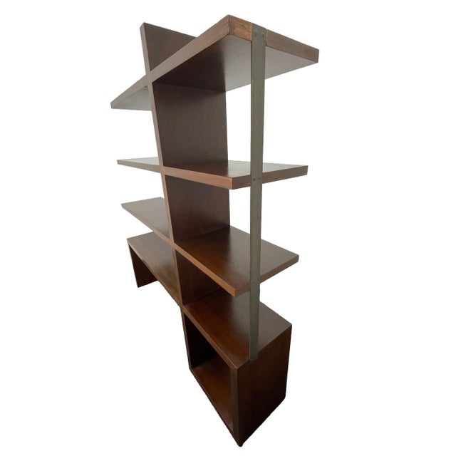 William Emmerson Walnut Bookcase, Modern Open Shelving Unit, Chocolate Finish For Sale - Image 12 of 14