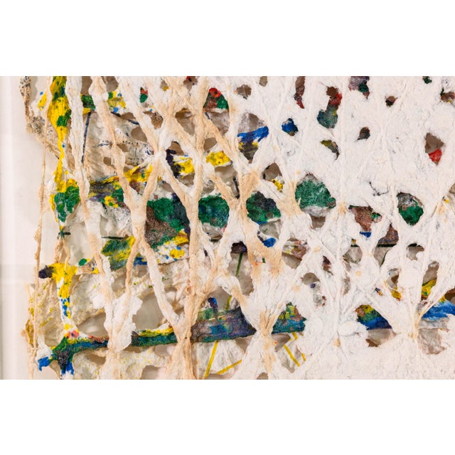 William Weege Signed Abstract Postmodern Pulp Paper Sculpture in Shadowbox 21/40 For Sale - Image 4 of 8