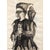 A striking original Arnold Mesches (American, 1923–2016) watercolor and ink on paper depicting a whimsical circus...