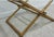 Vintage Gold Gilt Faux Bamboo Campaign X Base End Table Italian Regency A For Sale - Image 9 of 9