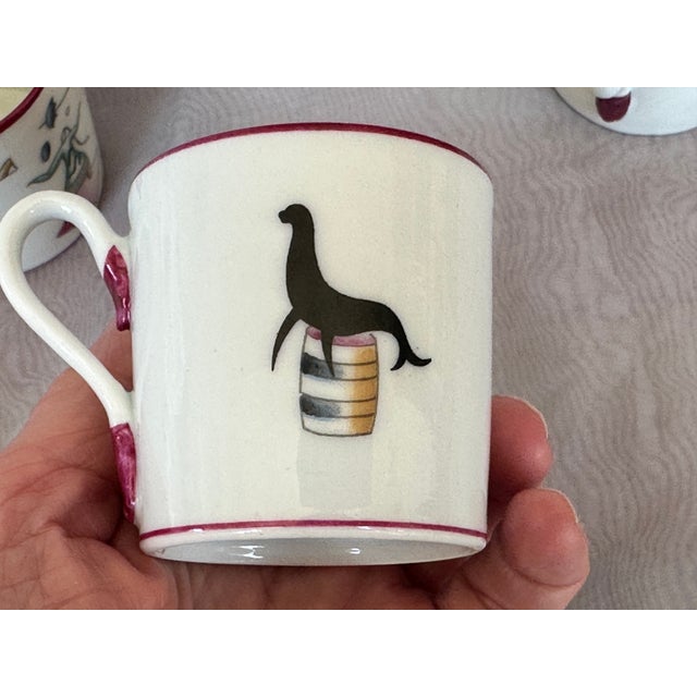 Gio Ponti for Richard Ginori Porcelain Espresso Demitasse Cups Set of 4 For Sale - Image 15 of 18
