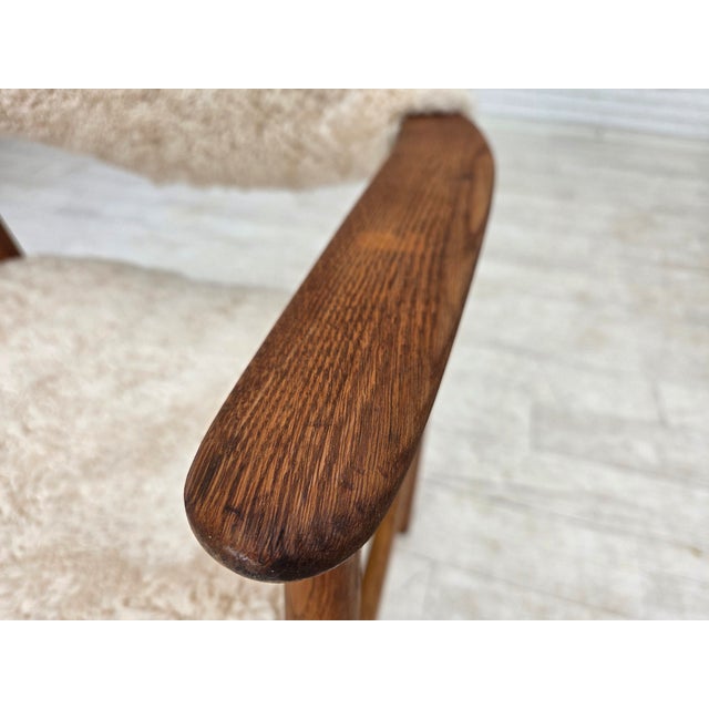 Brown Danish Sheepskin Model 43 Armchair from Erik Kirkegaard, 1960s For Sale - Image 8 of 12