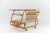 Italian Serving Trolley in Bamboo Rattan and Glass, 1950s, in Very Good conditions. Designed 1950 to 1959