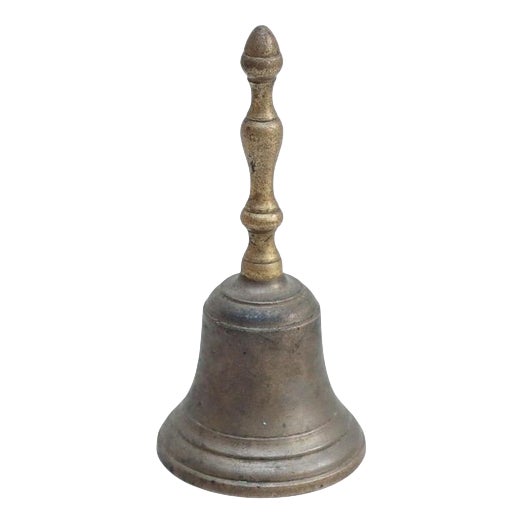 Spanish Rustic Metal Hand Bell, 1960 For Sale