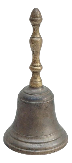 Spanish Rustic Metal Hand Bell, 1960