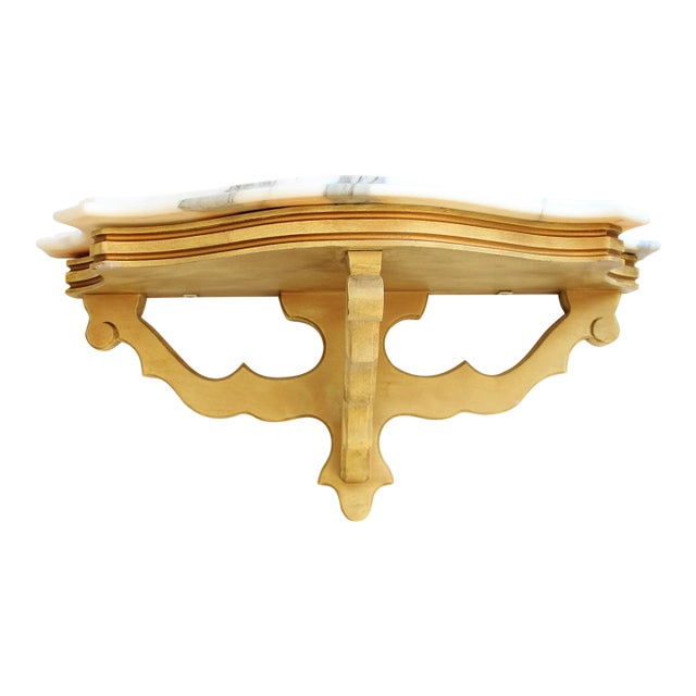 Antique Italian Polished Marble Wall Mount Ledge/Shelf For Sale