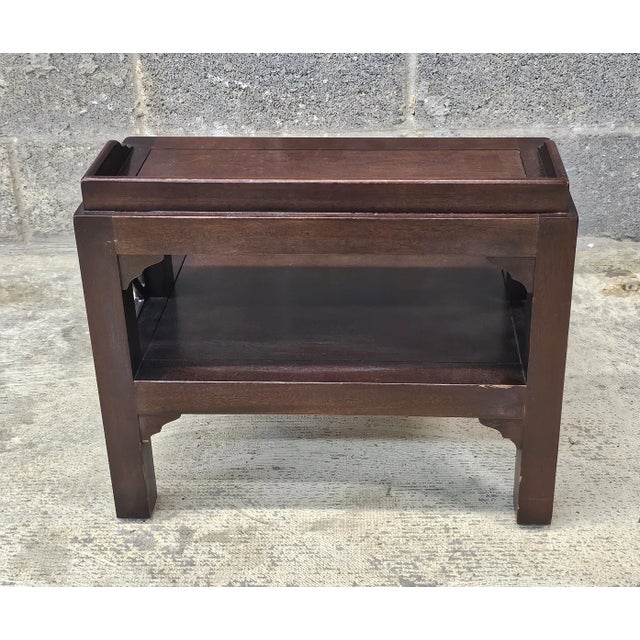 Mid 20th Century Mid-Century Stained Mahogany Bed Step For Sale - Image 5 of 6