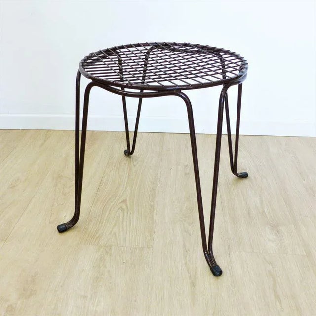 Vintage Wire Mesh Stool, 1960s For Sale - Image 6 of 6