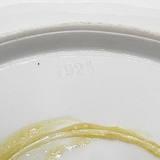 Early 20th Century Antique Ceramic Oyster Platter With Pink and Purple Lavendar Floral Motif For Sale - Image 5 of 8