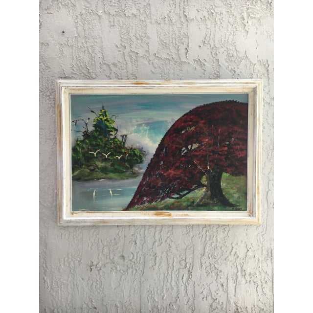 Green Highway Men Style Florida Landscape Painting For Sale - Image 8 of 8