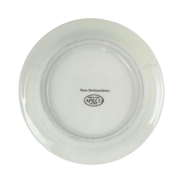 Mid-Century Modern Vintage Cafe De Flore Paris France Porcelain Ashtray Dish For Sale - Image 3 of 9