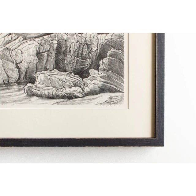 19th Century Antique Original Limited Edition Etching Signed by American Artist Adele Watson Titled "Ogunquit" 1873 - 1947 For Sale - Image 5 of 8