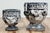 Vintage Greek Key and Grape Motif Concrete Planter Pair For Sale - Image 4 of 9