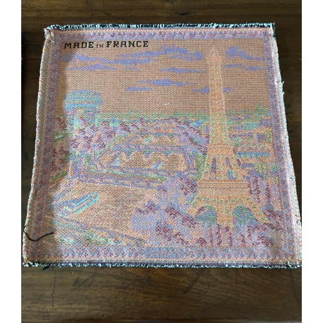 Vintage French Paris Landmark Tapestries, Eiffel Tower & Notre Dame Wall Hangings - Set of 2 For Sale - Image 11 of 11