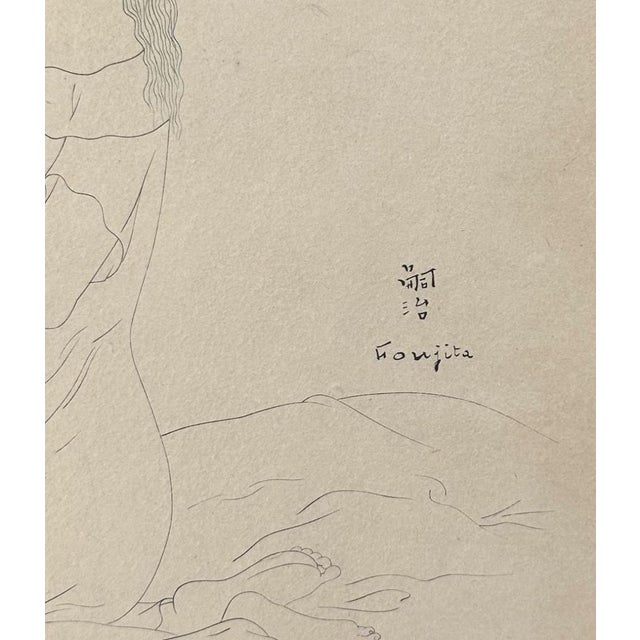 Léonard Tsuguharu Foujita, Prayer, 1920, Original Etching For Sale - Image 4 of 5