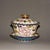 This elegant Chinese gaiwan tea set is crafted with copper base and fine cloisonne wire enamel work. Bright peony blooms...