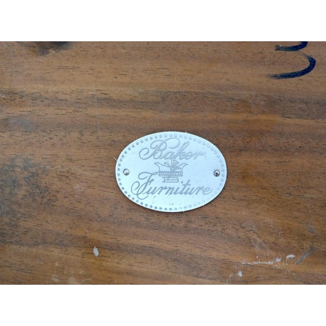 Mid 20th Century Set of Burl Wood Oval Nesting Tables by Baker For Sale - Image 6 of 15