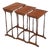 Antique Nesting Tables in Mahogany with Yew Veneer Tops, 1800s, Set of 3 For Sale