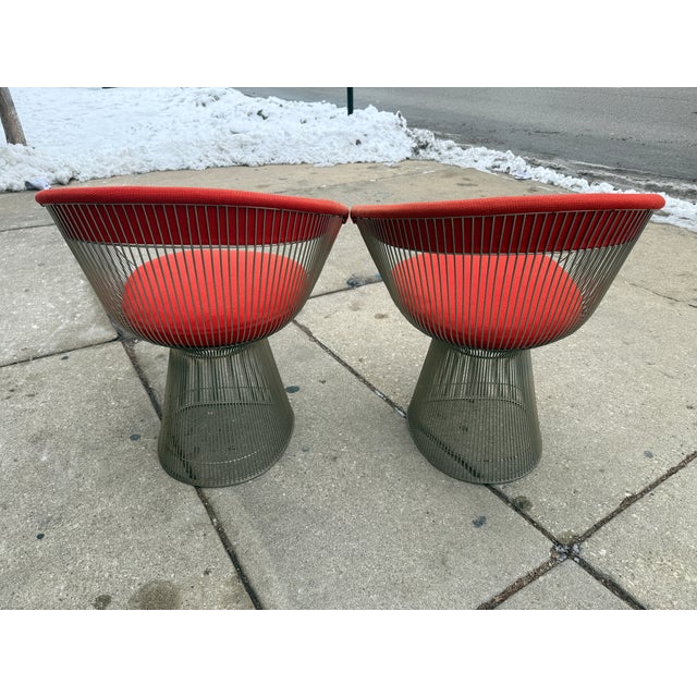 1970s Pair of Warren Platner for Knoll Dining Chairs C1970s For Sale - Image 5 of 13