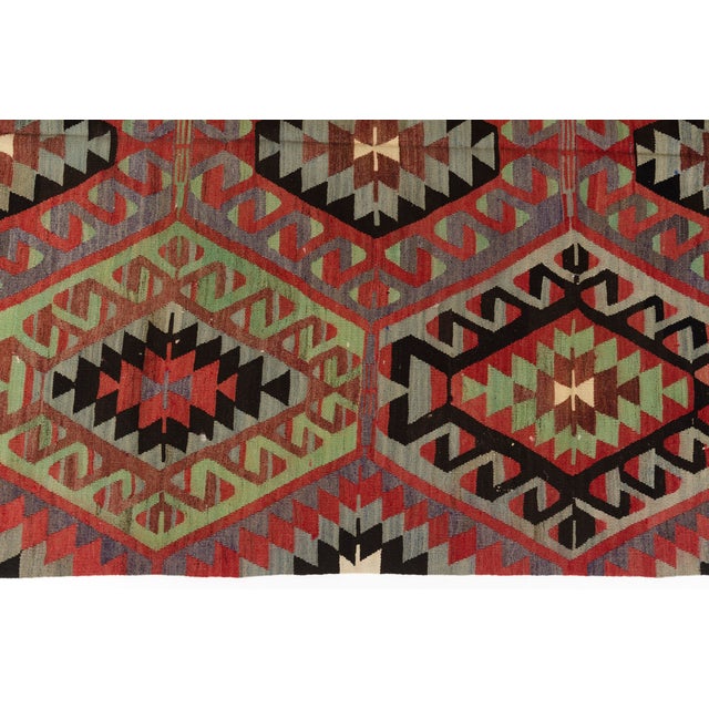Large Vintage Kilim Rug For Sale - Image 6 of 10