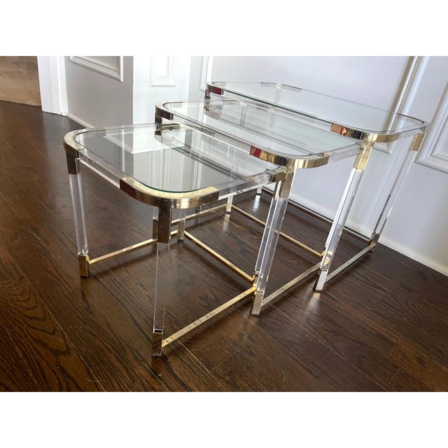 1970s Charles Hollis Jones Metric Line Nesting Tables For Sale - Image 9 of 9