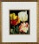 Vintage Framed Watercolor of Parrot Tulips For Sale