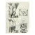David Adickes Early Modern Black & White Abstract Figurative Sketchbook Page Drawing, Mid 20th Century For Sale