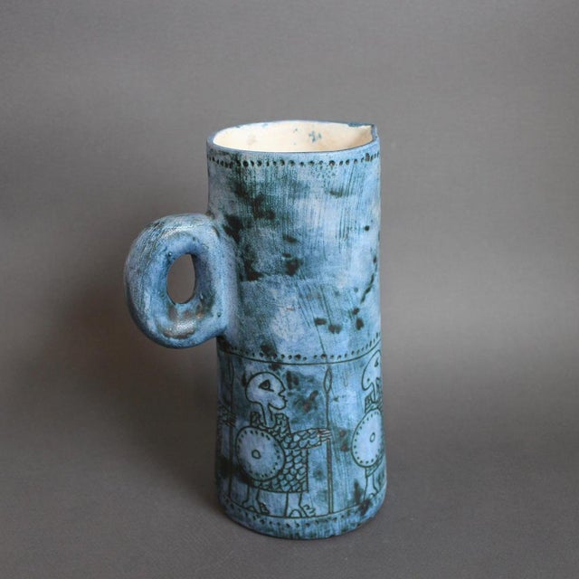 French Decorative Pitcher by Jacques Blin, 1960s For Sale - Image 3 of 18