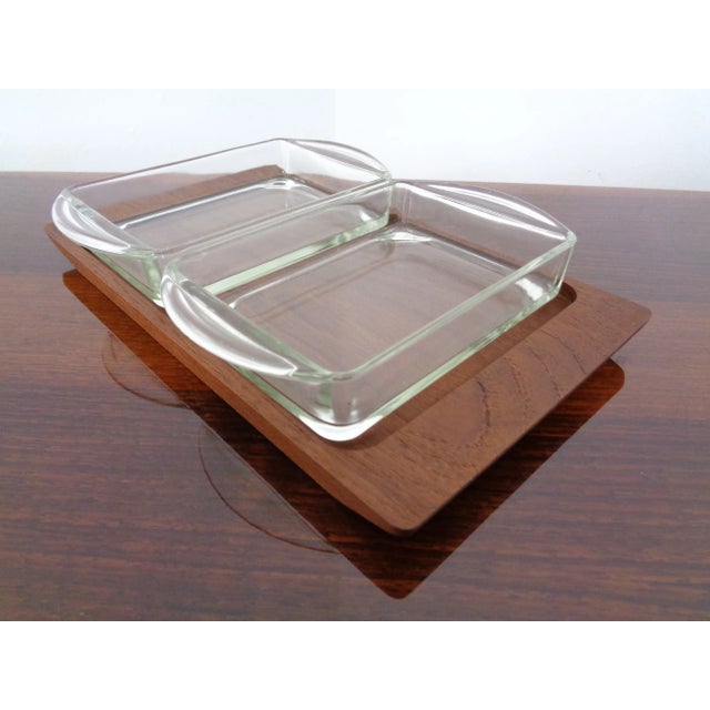 Danish Siam Teak Tray and Glass Bowls from Artiform, Set of 2, 1960s For Sale - Image 14 of 18