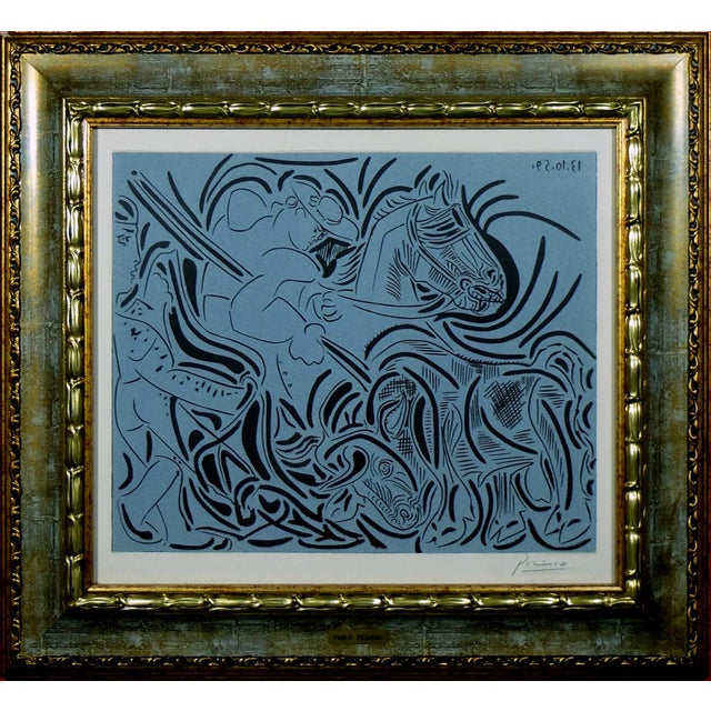 Pablo Picasso, Horse and Rider, 1960, Engraving For Sale - Image 4 of 4