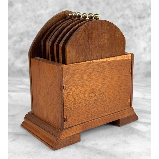 Mid 20th Century Vintage Traditional Dome Radio Barware Drink Coasters - Set of 7 For Sale - Image 5 of 9