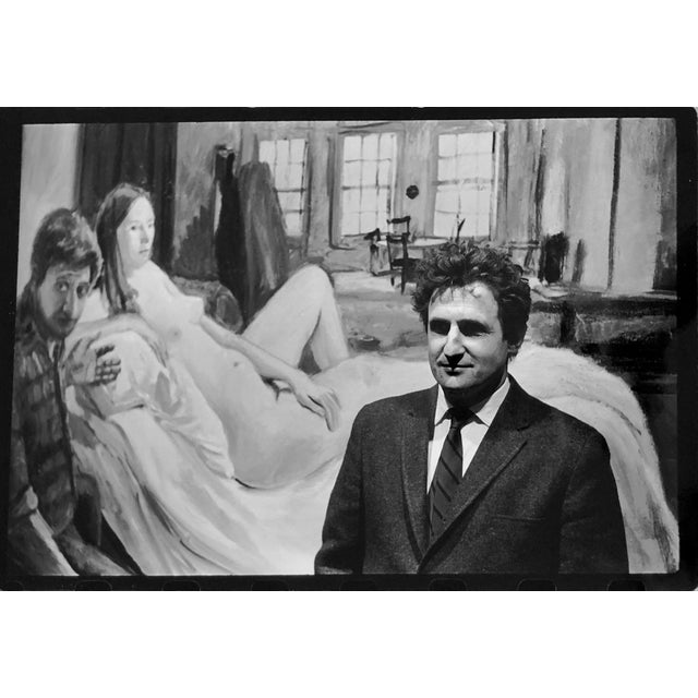 Fred McDarrah, Vintage Signed Silver Gelatin Photograph Paul Georges Studio Painting Photo, 1967 For Sale